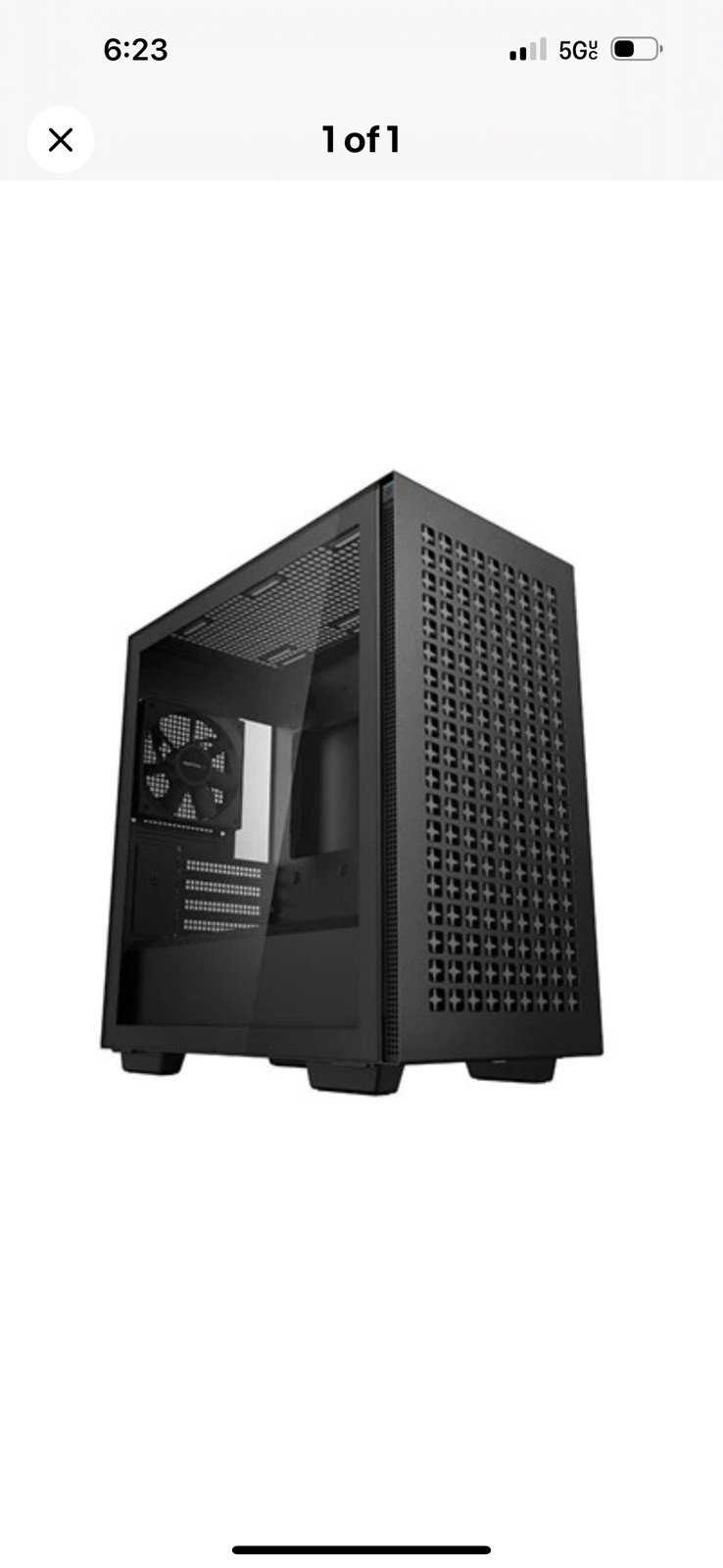 Deepcool Ch370 Micro Atx Case With Tempered Glass Side Panel 2 X Usb 3.0 4 X Exp