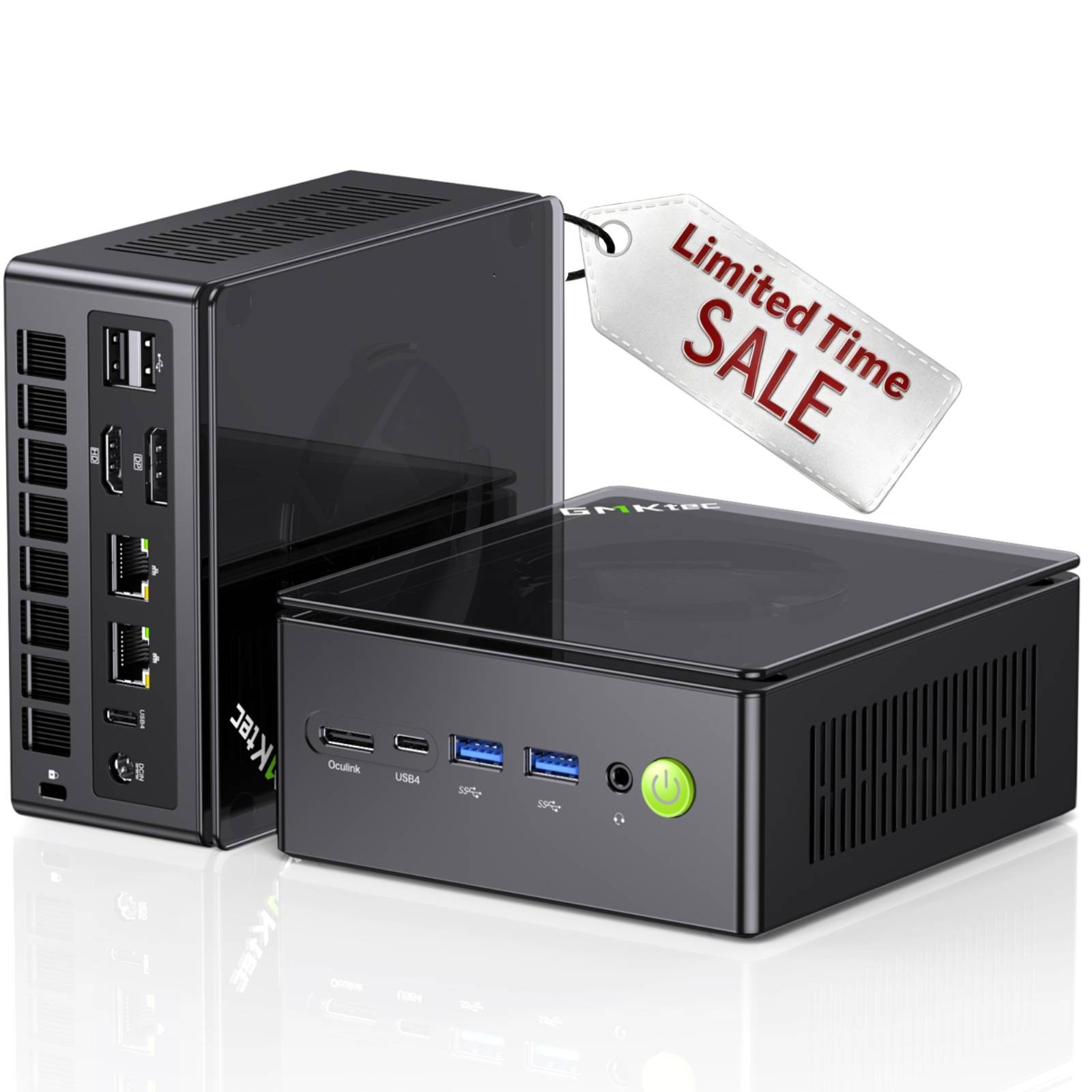 GMKtec Mini Gaming PC K8 Plus AMD Ryzen 7 8845HS 5.1GHz 32GB DDR5 RAM 2TB SSD
