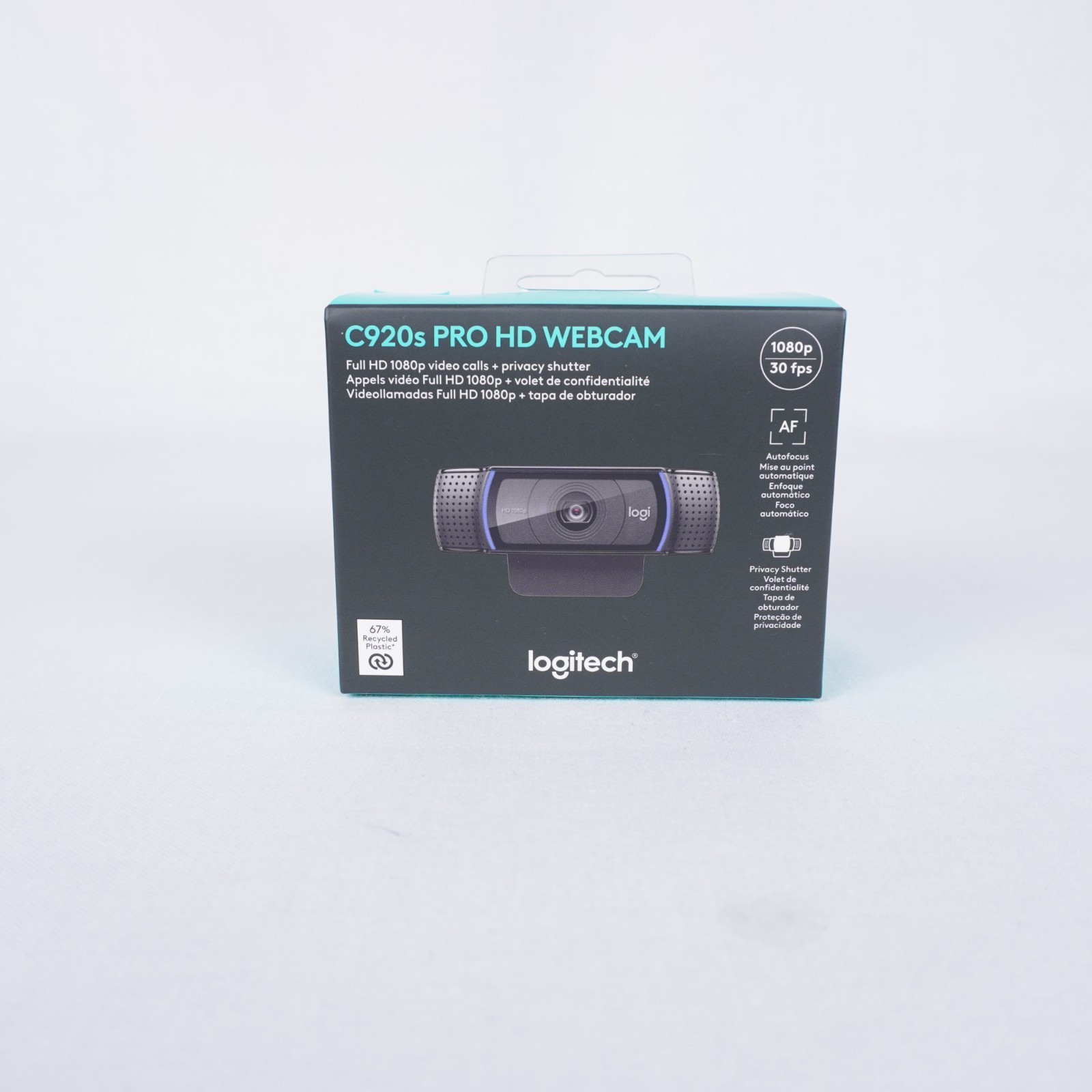New Sealed Logitech C920s Pro HD 1080P Webcam With Duel Stereo Microphone