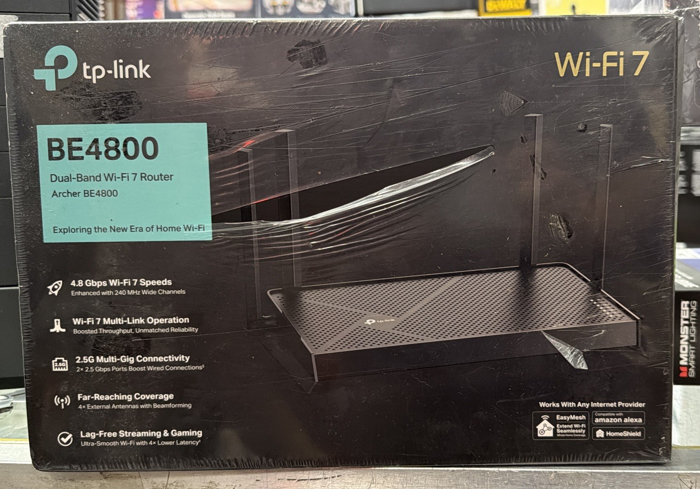 TP-Link Dual-Band Archer BE4800 Wi-Fi 7 Router (2x 2.5 Gbps Ports)....NEW
