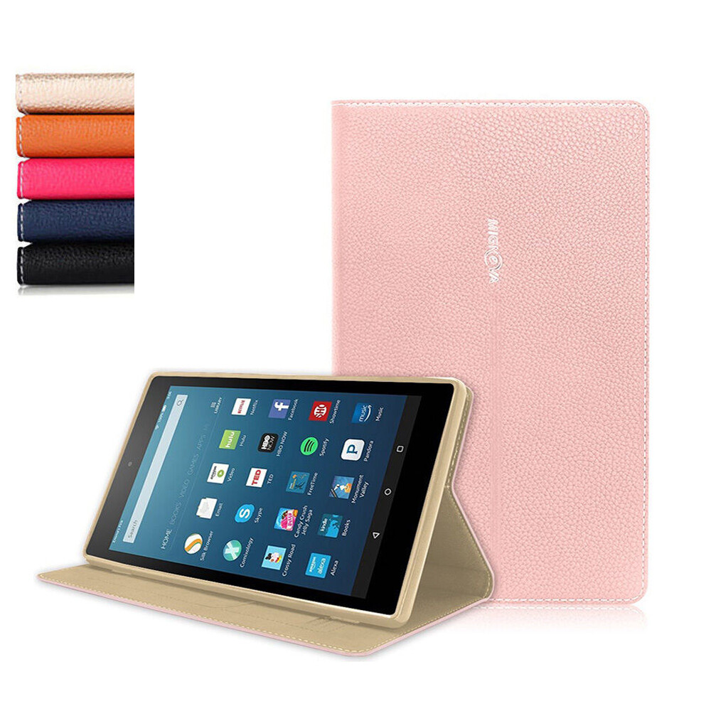 Magnetic Leather Stand Wallet Case Cover for All-New Amazon Fire HD 8 6/7/8th