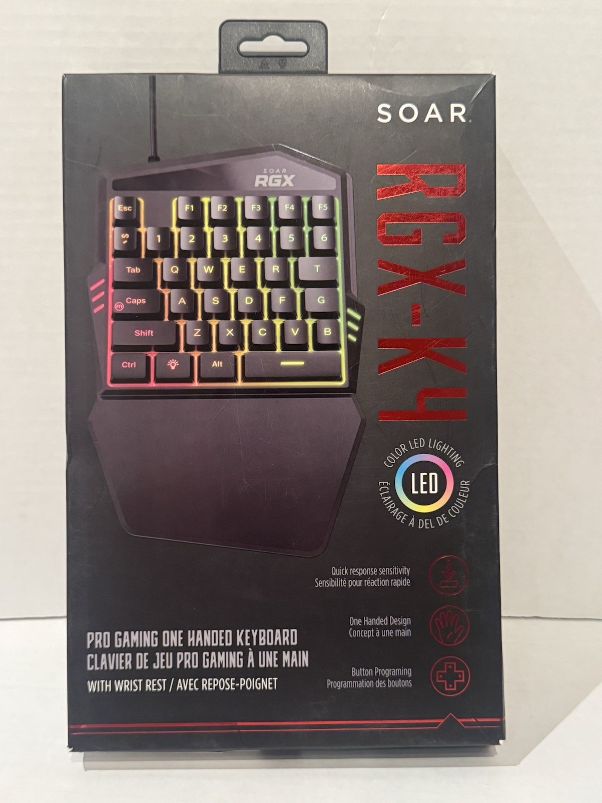 Soar RGX -K4 One Handed Gaming Keyboard 35 Keys Button Programing Xbox, Ps4/5