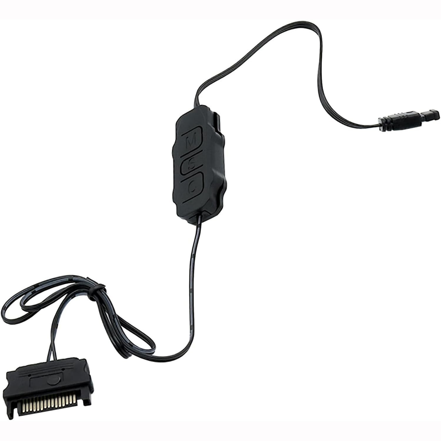 ARGB PC Fans Controller Kit, 5V 3Pin Mini ARGB Splitter, SATA Power RGB PC Fan C