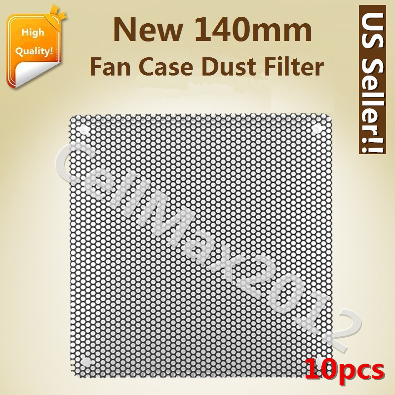 10pcs 140mm Computer PC Cooler Fan Case Cover Dust PVC Filter Mesh with 40 screw