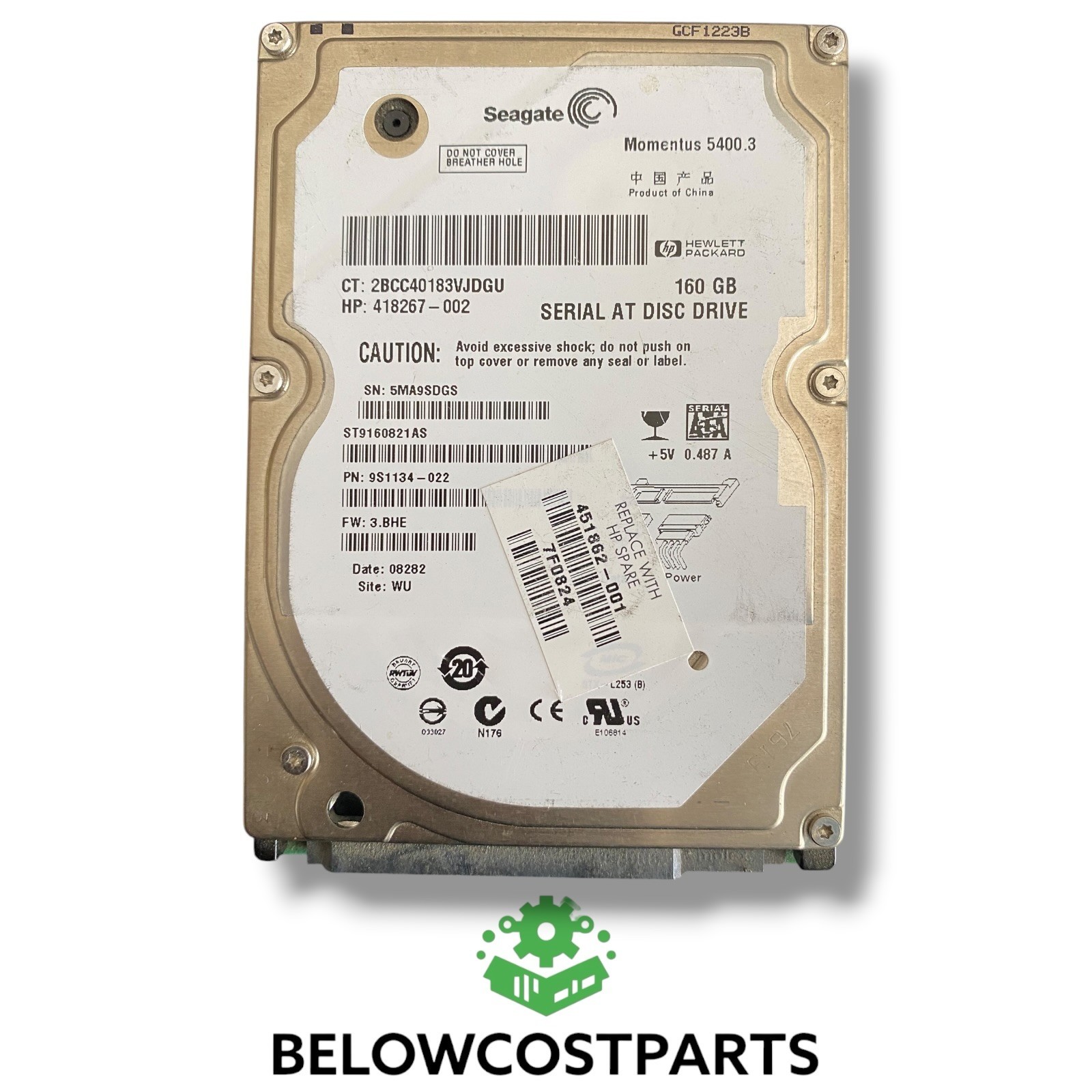 💻 Seagate Momentus 5400.3 160GB SATA 2.5" Laptop Hard Drive ST9160821AS ⚙️
