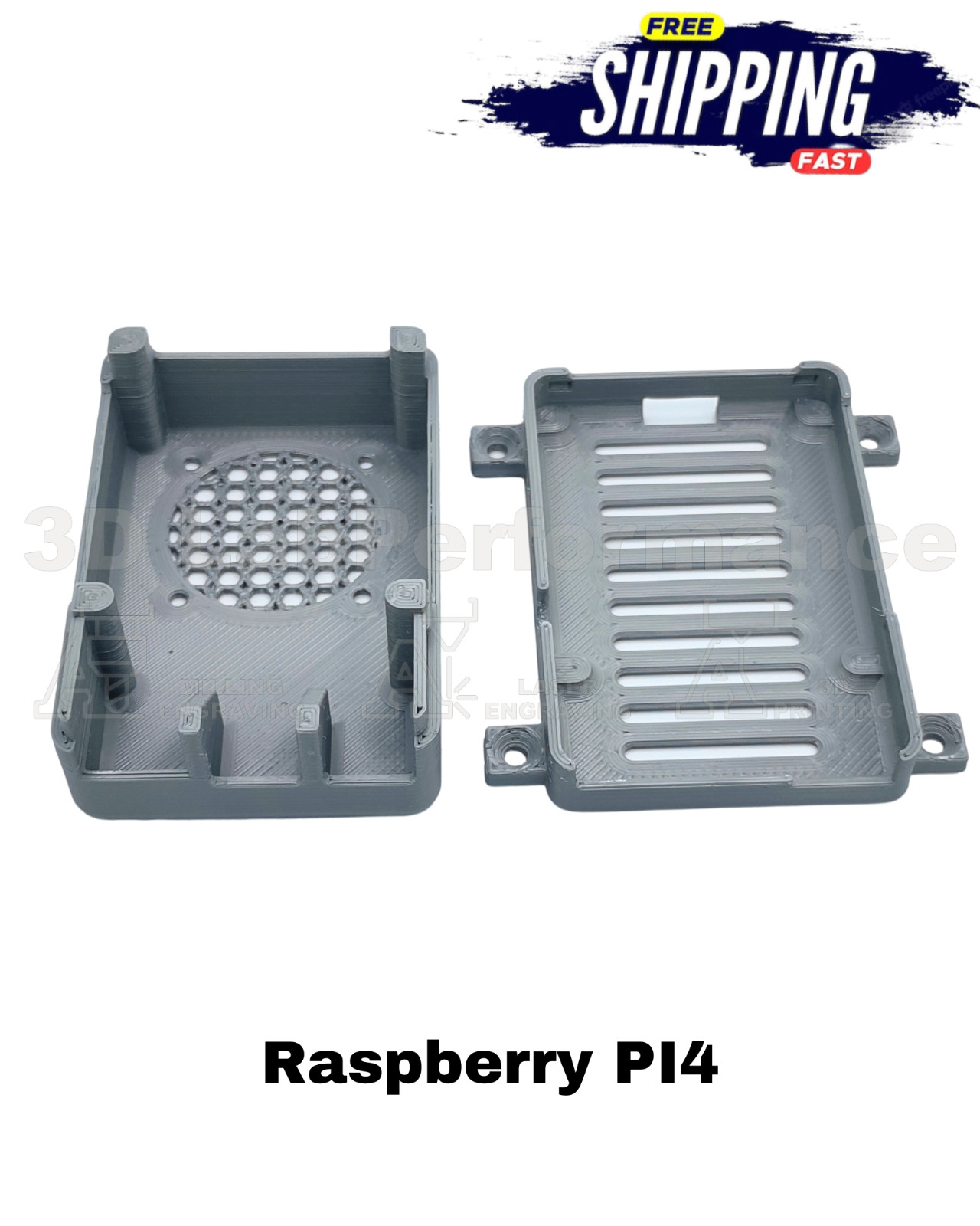 Raspberry Pi 4 Case with Fan Cooling Pi 4 Case (SILVER) –