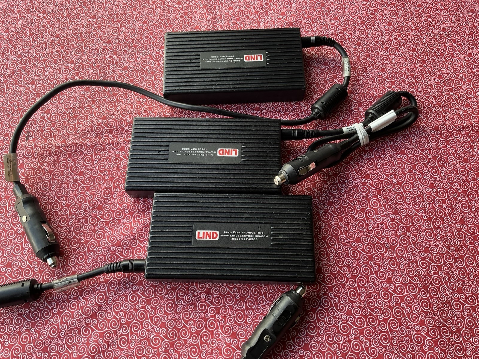 Lot of 3 LIND Vehicle Adapter Model-SCD0902N05 Output- 15.5V-5.6A 90W Max
