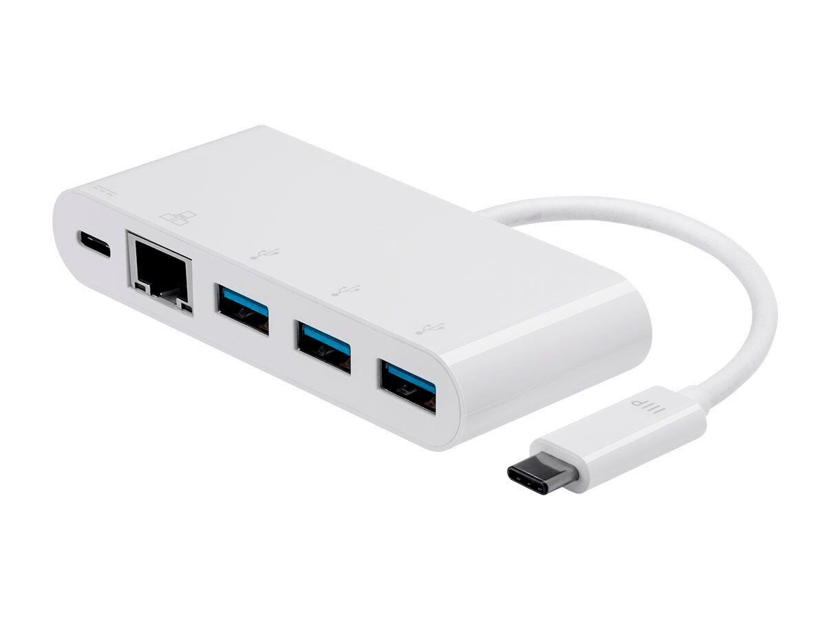 Monoprice USB-C to 3x USB-A 3.0, Gigabit Ethernet, and USB-C (F) Adapter