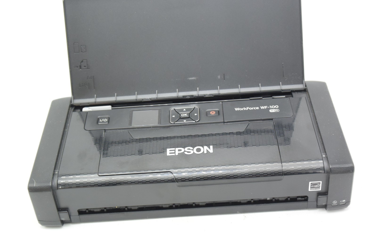Epson WorkForce WF-100 Wireless Mobile Inkjet Printer B581A No Power Cord Tested