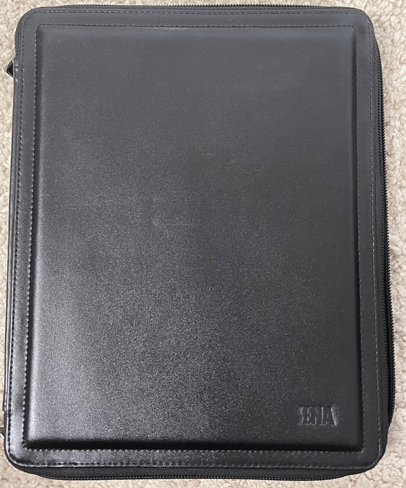 OPEN BOX SENA Black leather Zipbook For iPad 1st Gen 2010