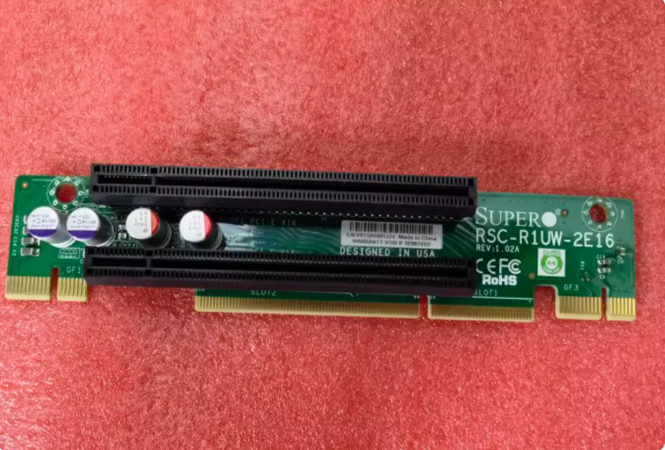 Supermicro RSC-R1UW-2E16 1U LHS WIO 2x PCI-Express 3.0 x16 Rev 1 Riser Card-