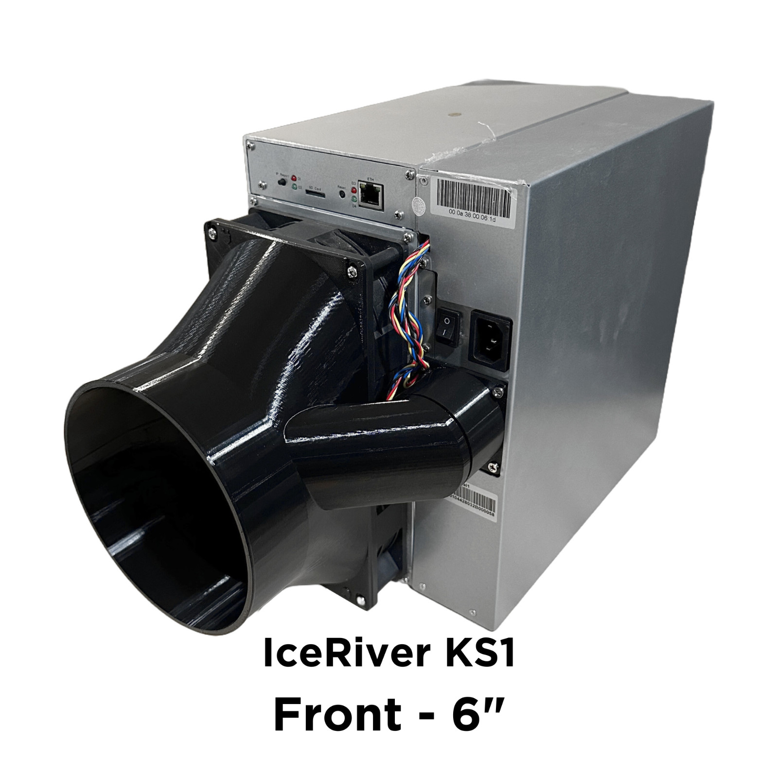 IceRiver Front + PSU 6 Inch Fan Shroud Silencer KAS KS1 Silencer Cooling Inline