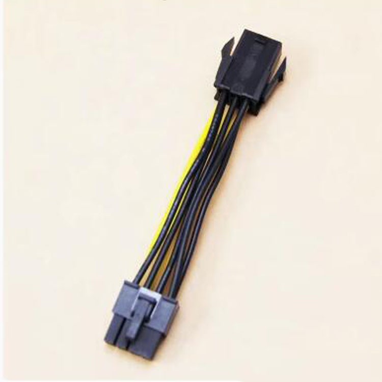 Graphics Card Cable 6P to 8P6 to 8-wire True 18AWG Wire Black Connector