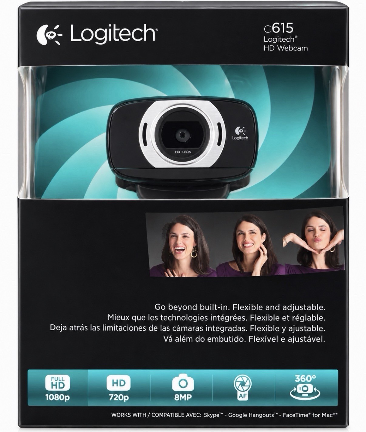 Logitech C615 HD Webcam 1080p Autofocus USB Computer Camera NEW IN BOX