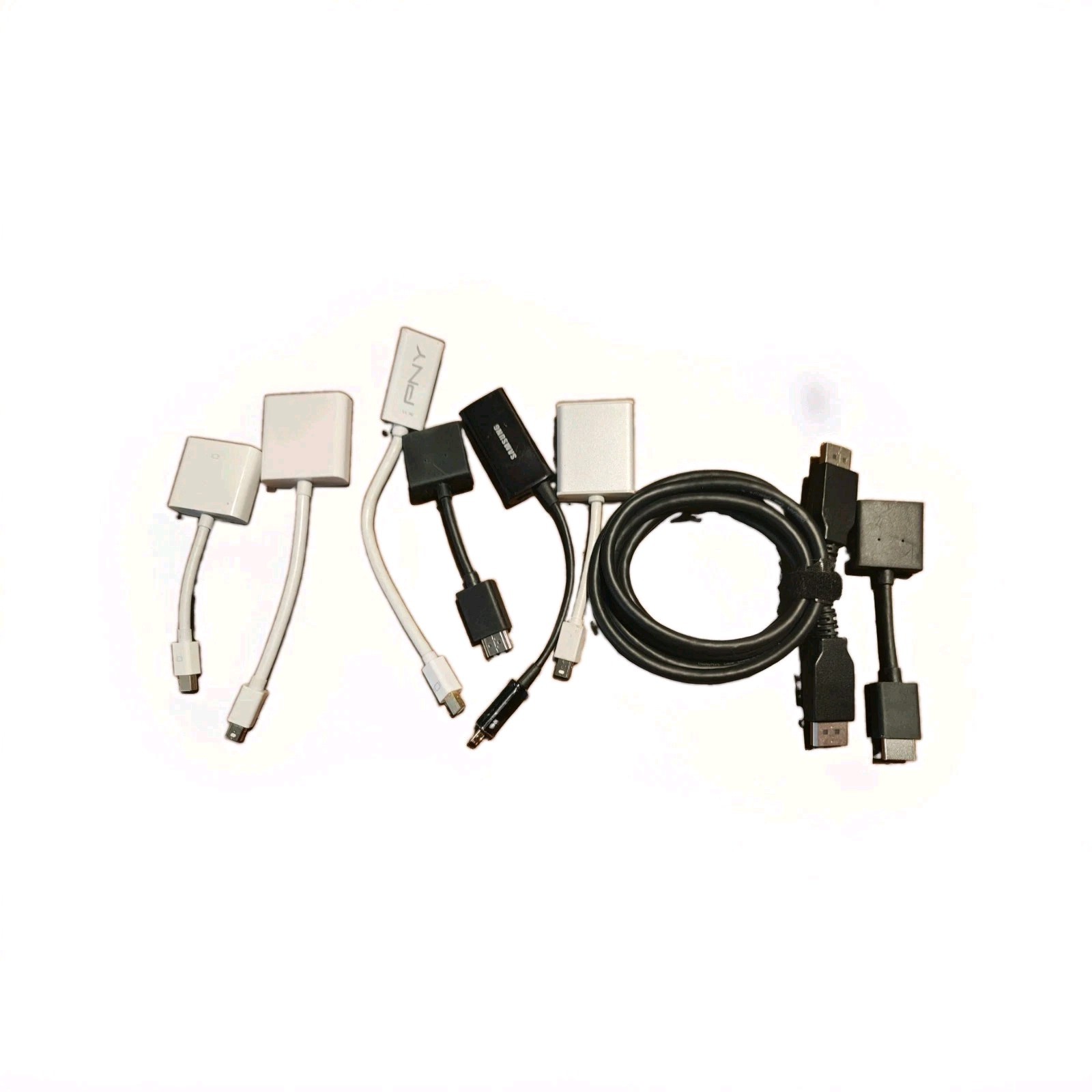 ​Lot of 8 Mixed Display Video Adapters Mini DP HDMI DVI Fire Stick Extender PNY