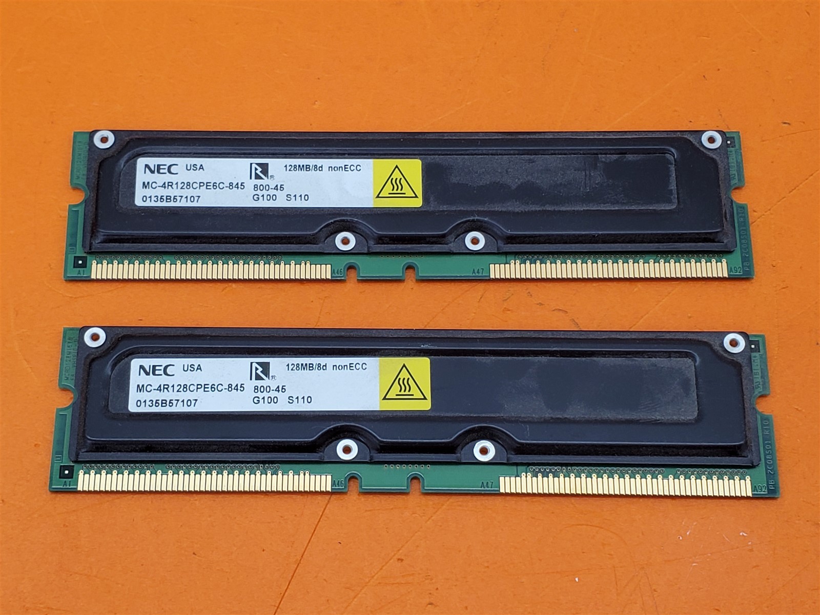 ⭐️⭐️⭐️⭐️⭐️ RAM Desktop NEC MC-4R128CPE6C-845 2x 128MB (256MB Total) Memory