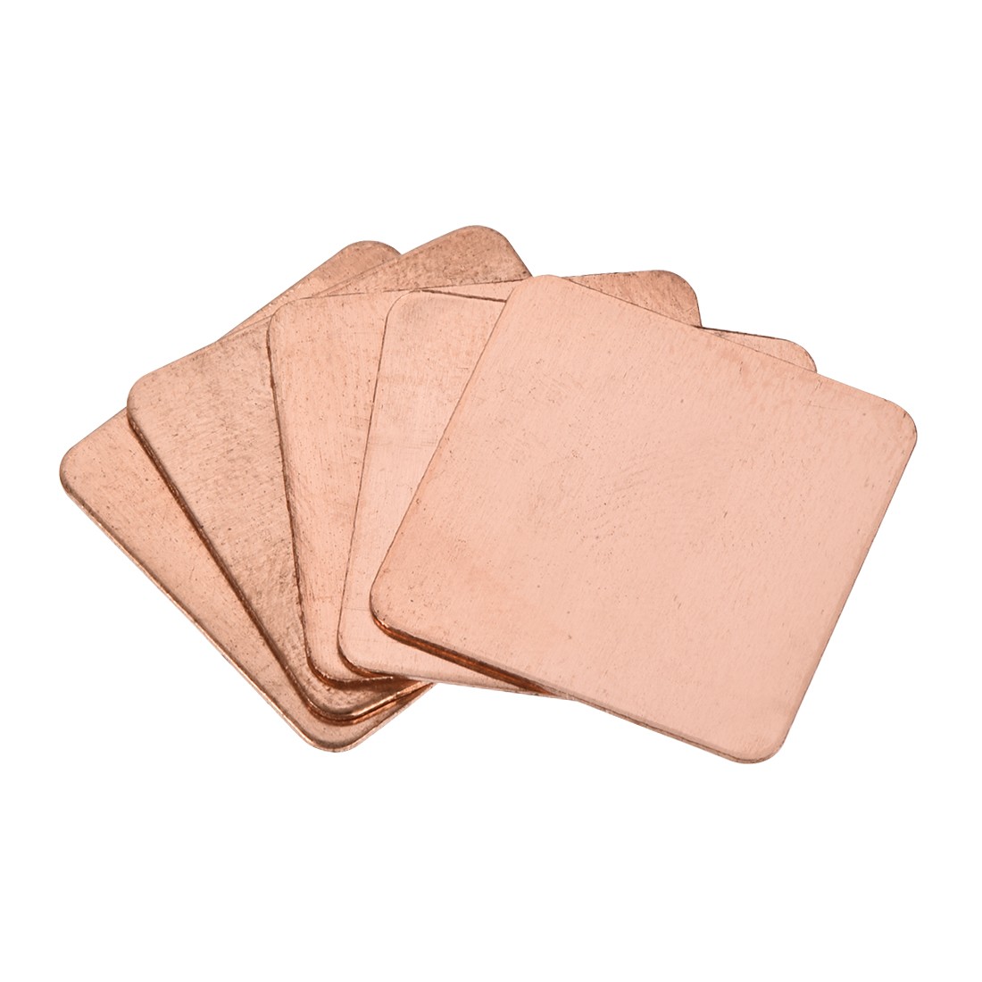 Flat IC Chipset Thermal Copper Heatsink for CPU GPU  20 x 20 x 0.5mm 5pcs