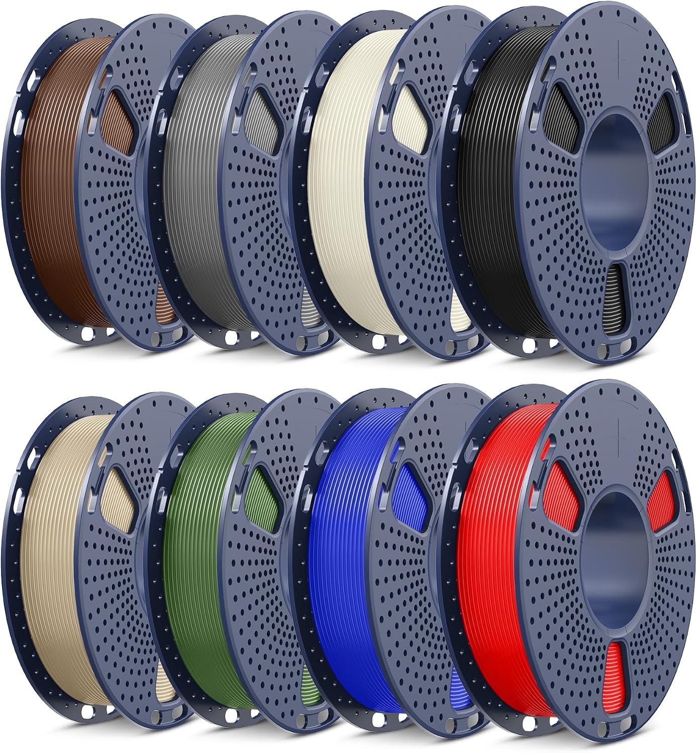 PLA 3D Printer Filament 1.75mm 250G Bundle - 8 Colors Professional Multicolor
