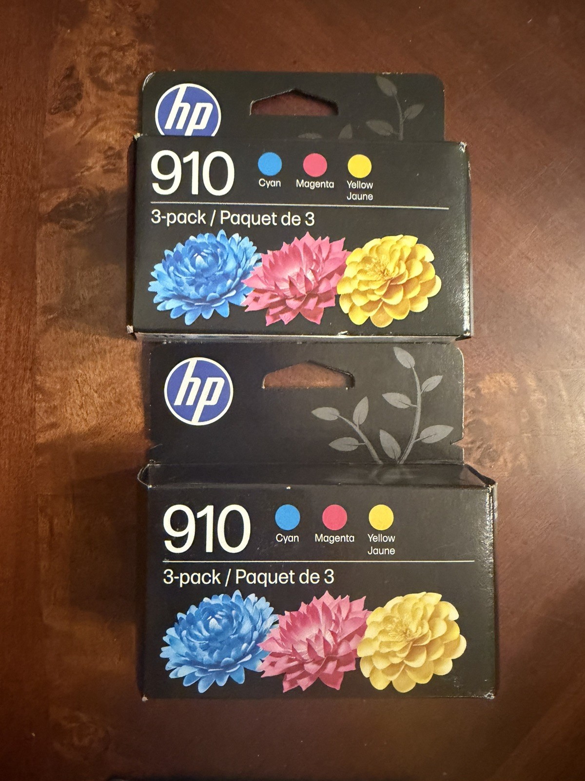 Genuine HP 910 Cyan/Magenta/Yellow Original Color Ink Cartridges Set of 2 Pkgs