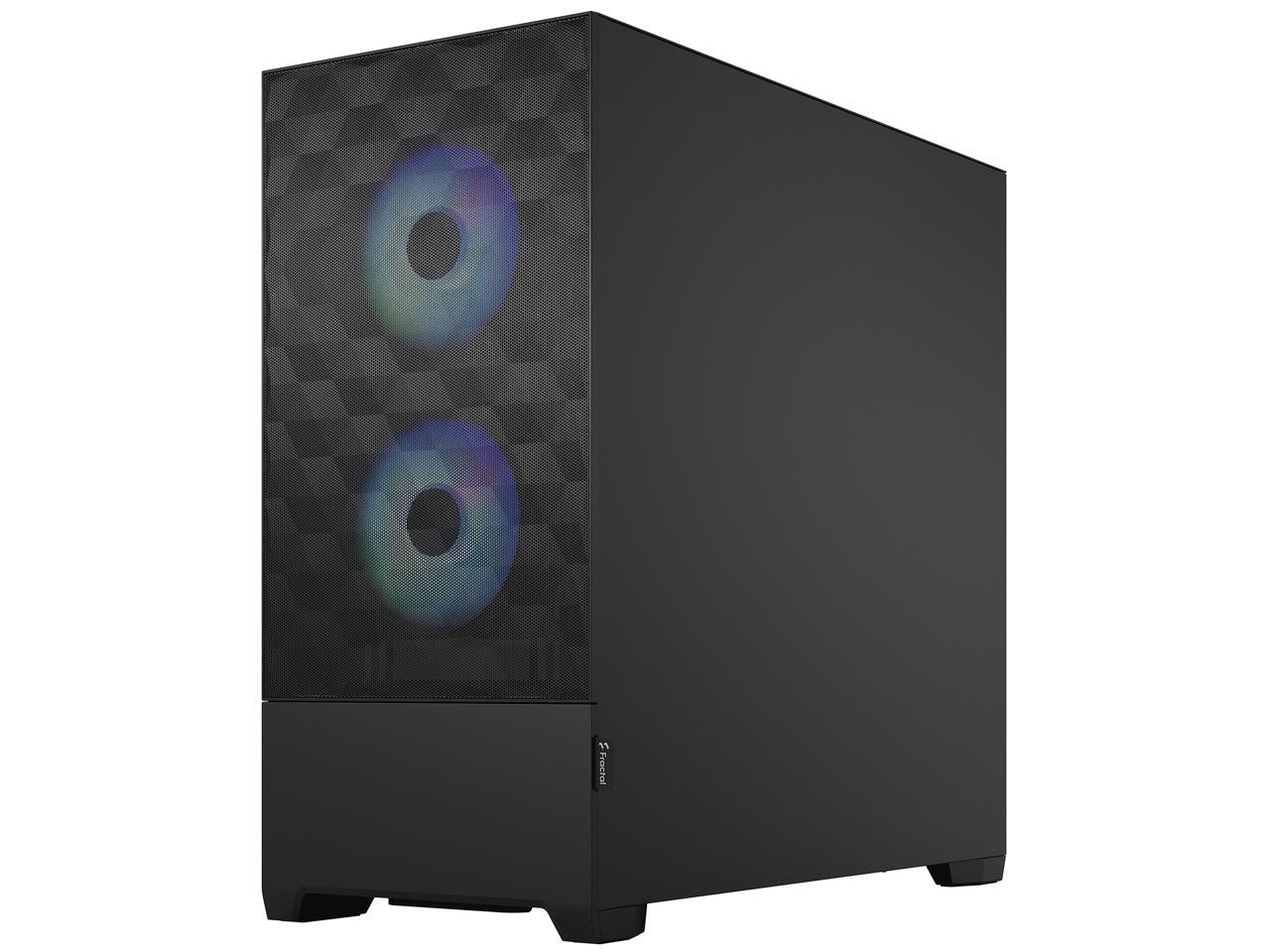 Design Pop Air RGB Black TG ATX High-Airflow Clear Tempered Glass Window Fractal