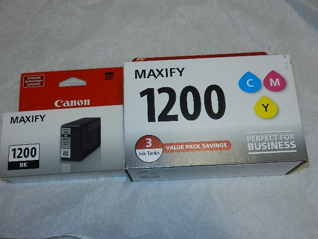 New OEM Genuine Canon 1200 black & color Ink Cartridges set Magenta cyan yellow
