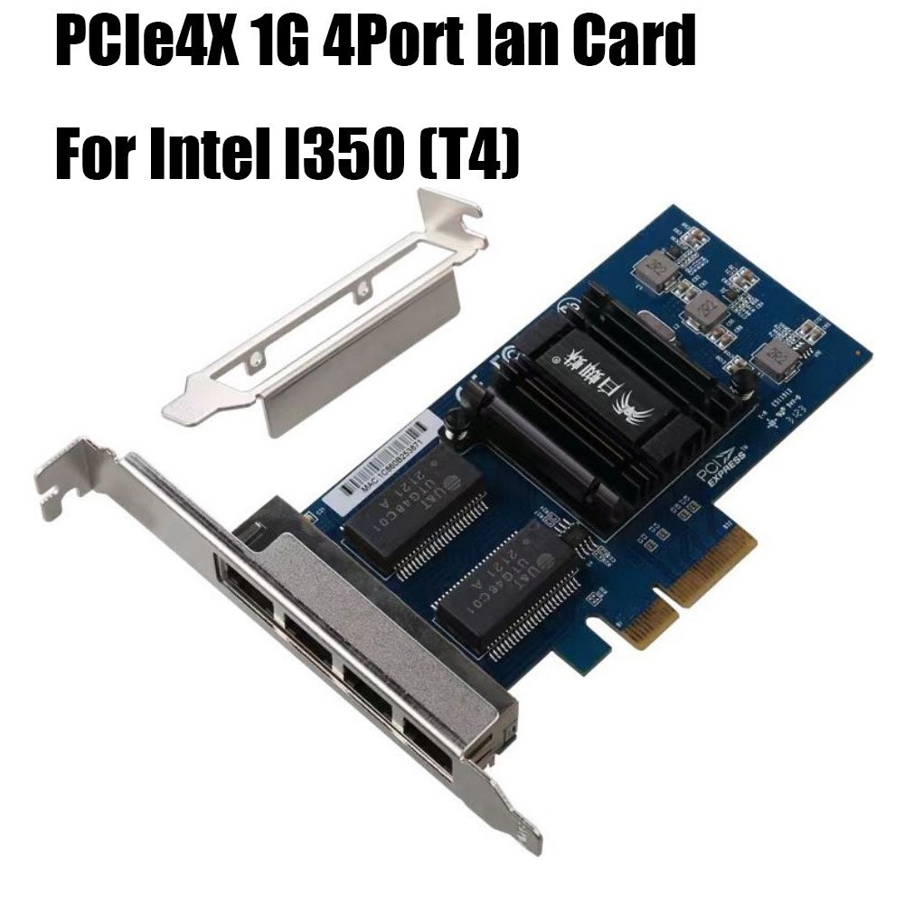 Intel I350-T4 Quad Gigabit PCIe Network Card RJ45 NIC for Server ESXi pfSense