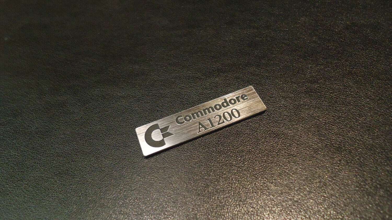 Commodore Amiga 1200 Logo / Sticker / Badge brushed aluminum 49 x 13 mm [263]