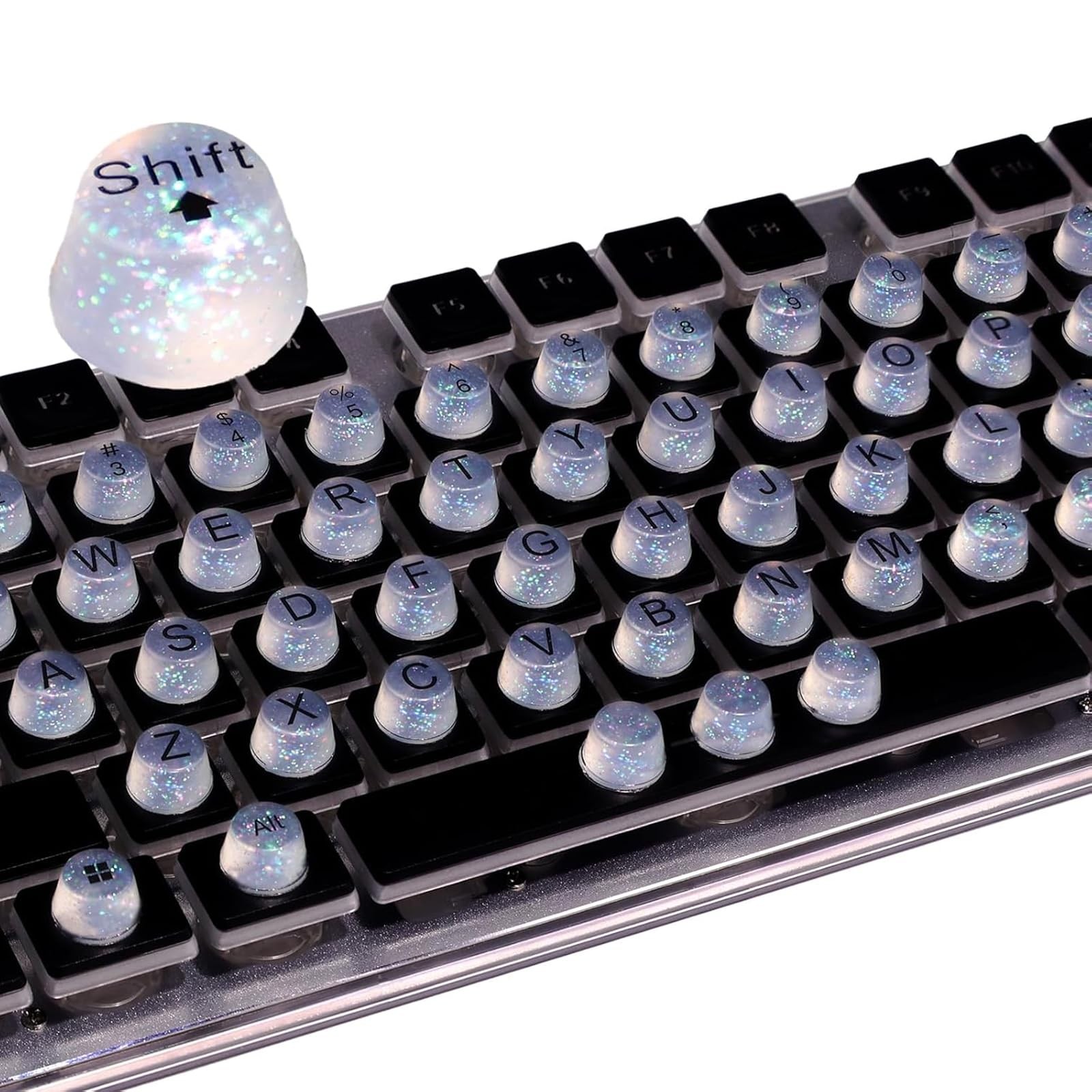 Raised Keyboard Stickers for Long Nails with Letters Bling Keyboard Bubbles | Lo