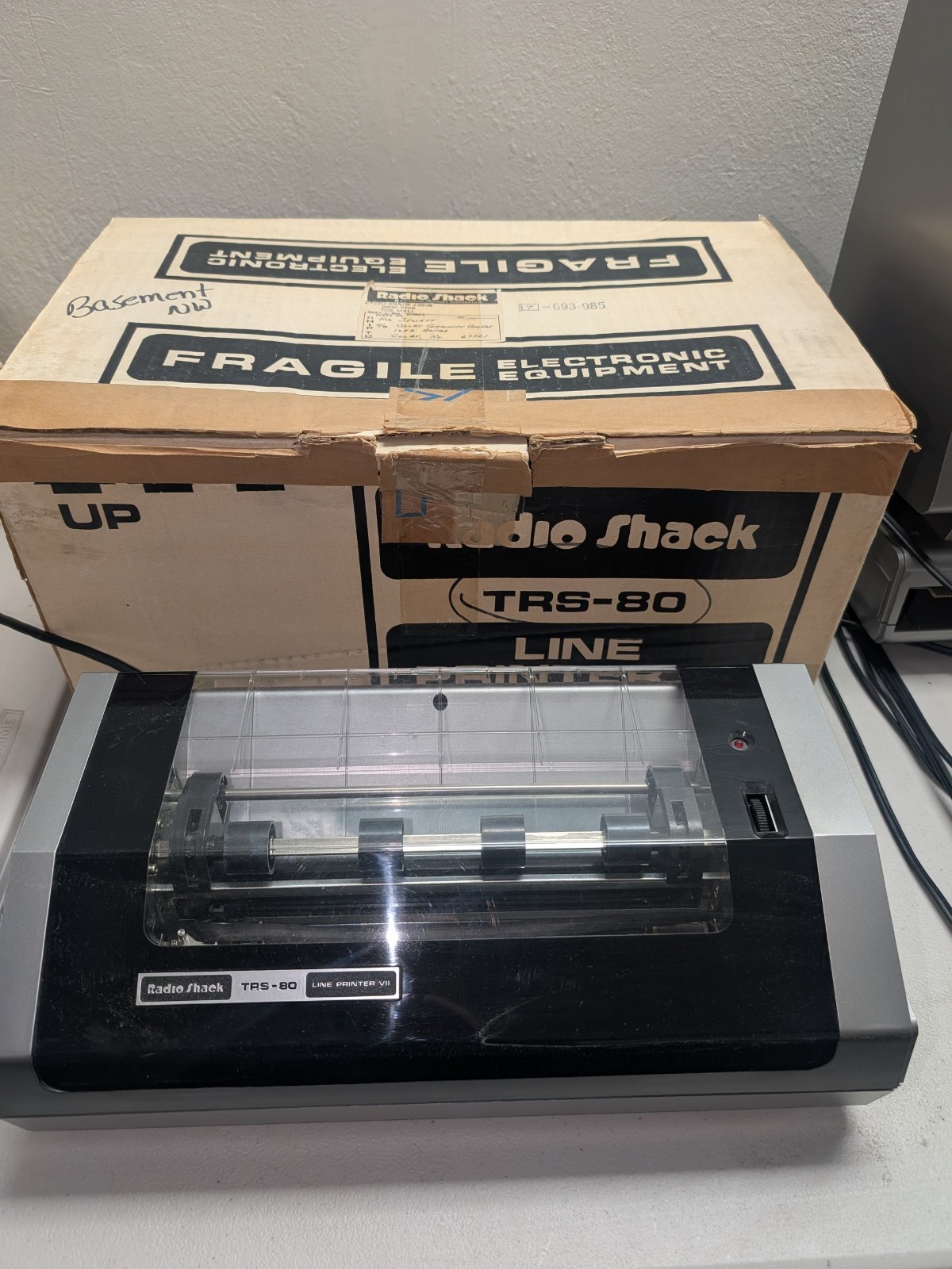 Radio Shack TRS-80 Line Printer VII w/ Original Box Manual Cable Ribbons Vintage