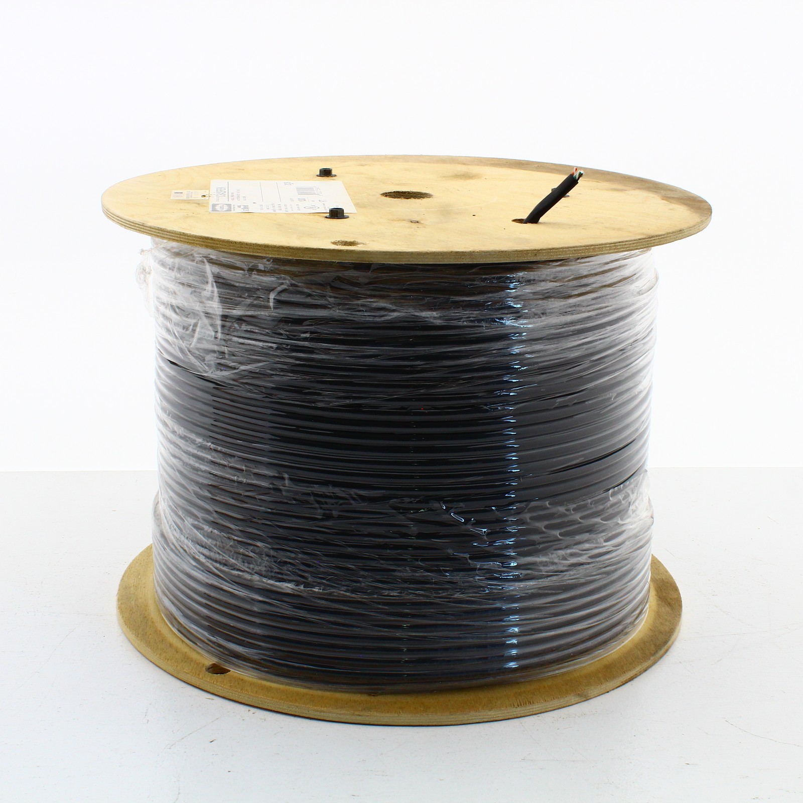 1000' Spool Hubbell Black Cat6A Network Cable UTP Riser Solid Copper 10GB 750MHz