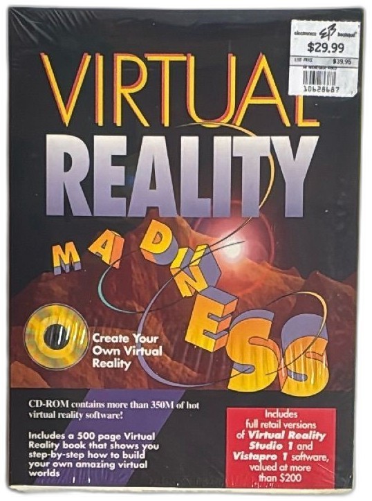 Virtual Reality Madness Big Box PC CD-ROM 1995 SAMS Publishing Sealed