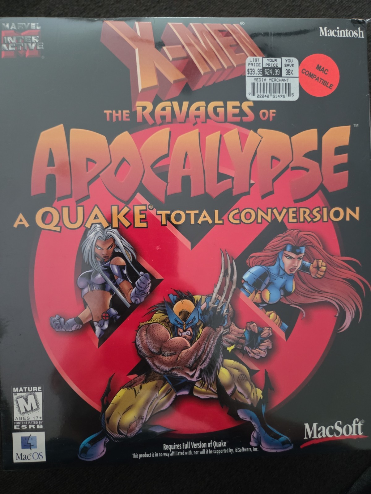  X-Men: The Ravages of Apocalypse PC CD-ROM Quake Game Expansion Pack Sealed
