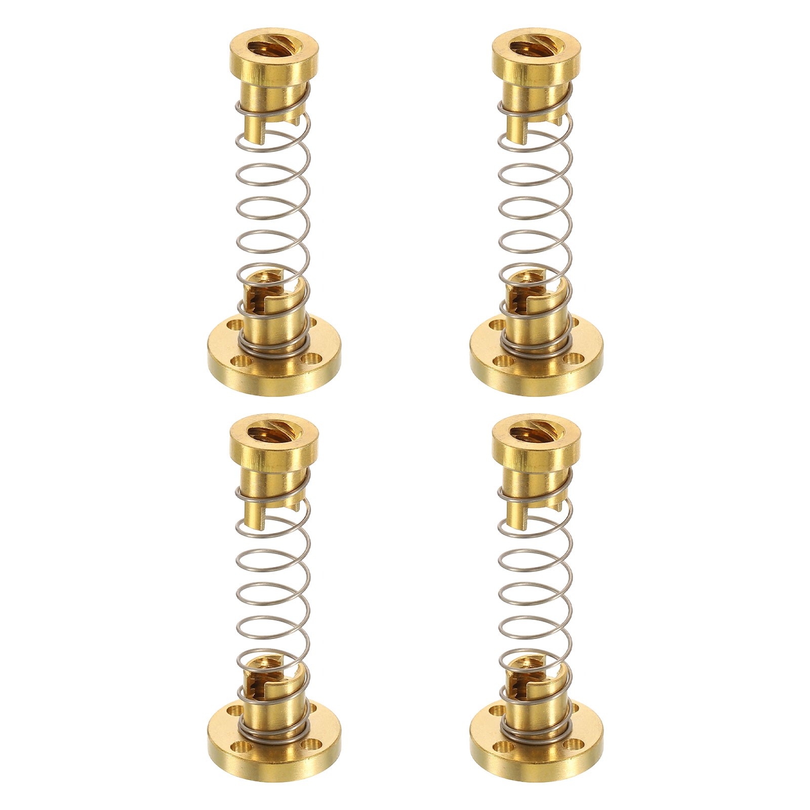 4Pcs Anti Backlash Spring Loaded Nut(2mm Pitch, 4 Start, 8mm Lead, 3.5mm Holes)