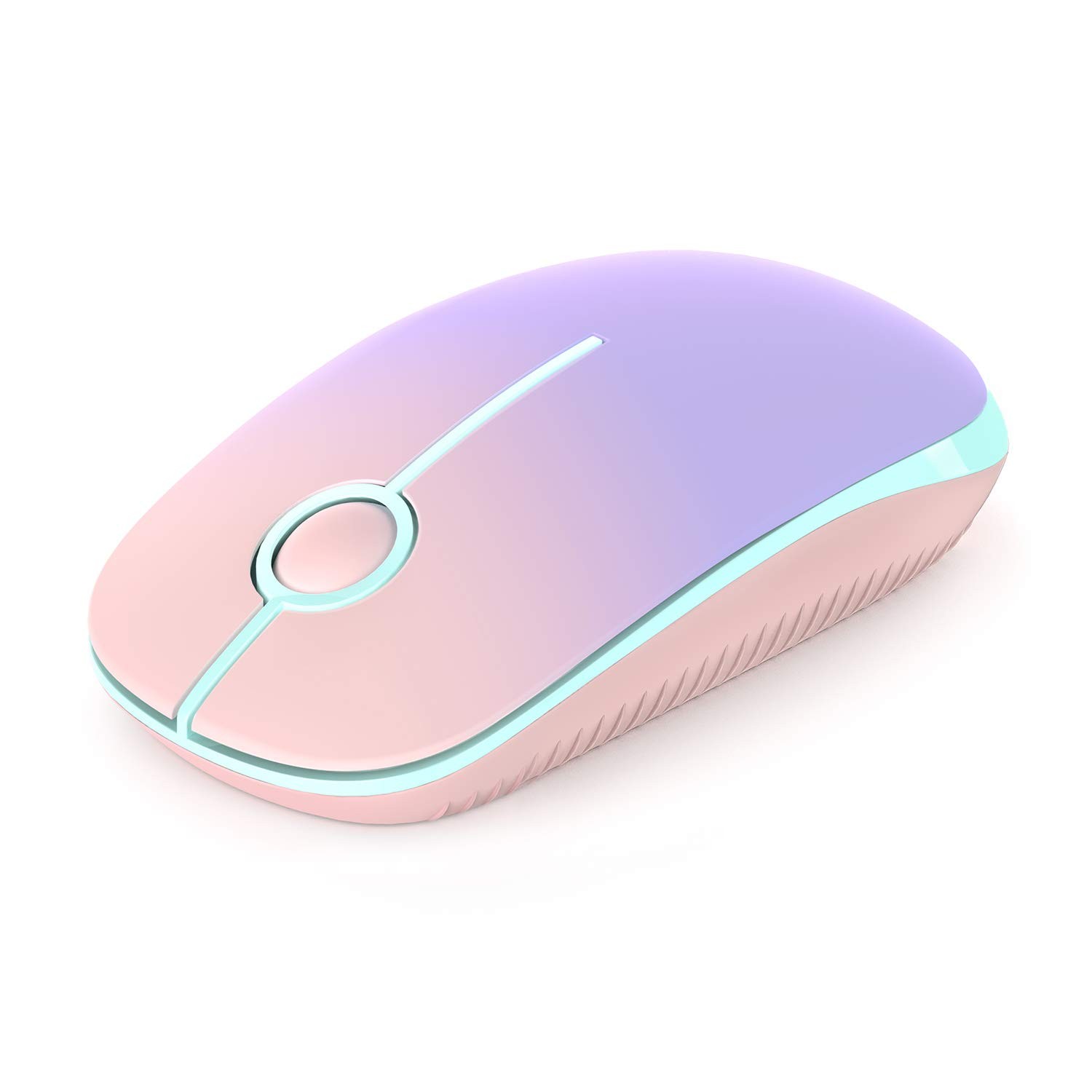Unipows Wireless Mouse - 2.4G Slim Portable Computer Gradient Pink to Purple 
