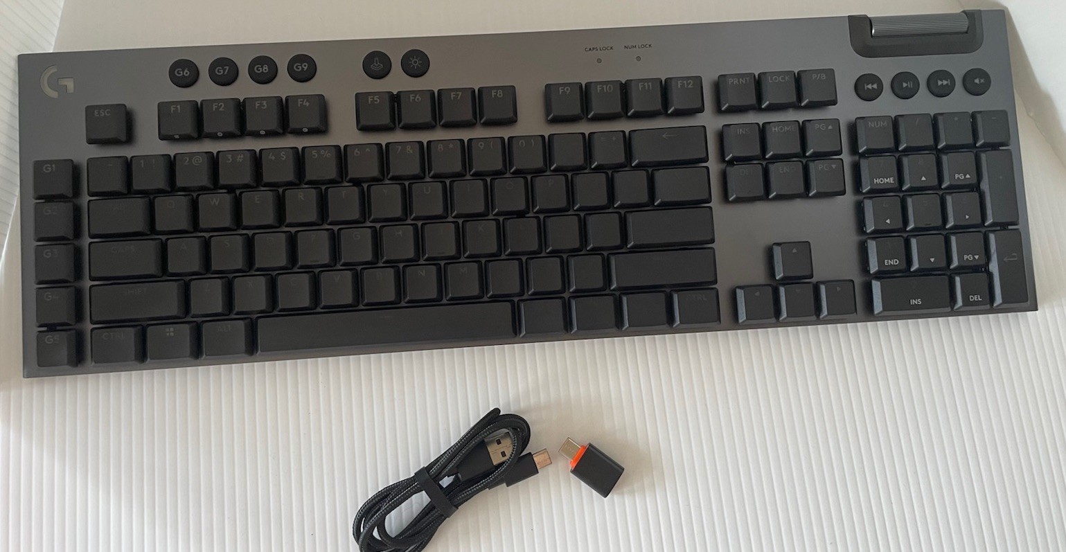 Logitech G915 X Low-Profile Wired Mechanical Gaming Keyboard, Double-Shot PBT
