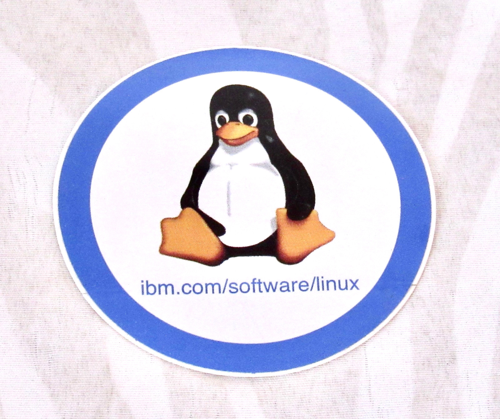 Vintage IBM Linux Tux Penguin Sticker Decal 3”