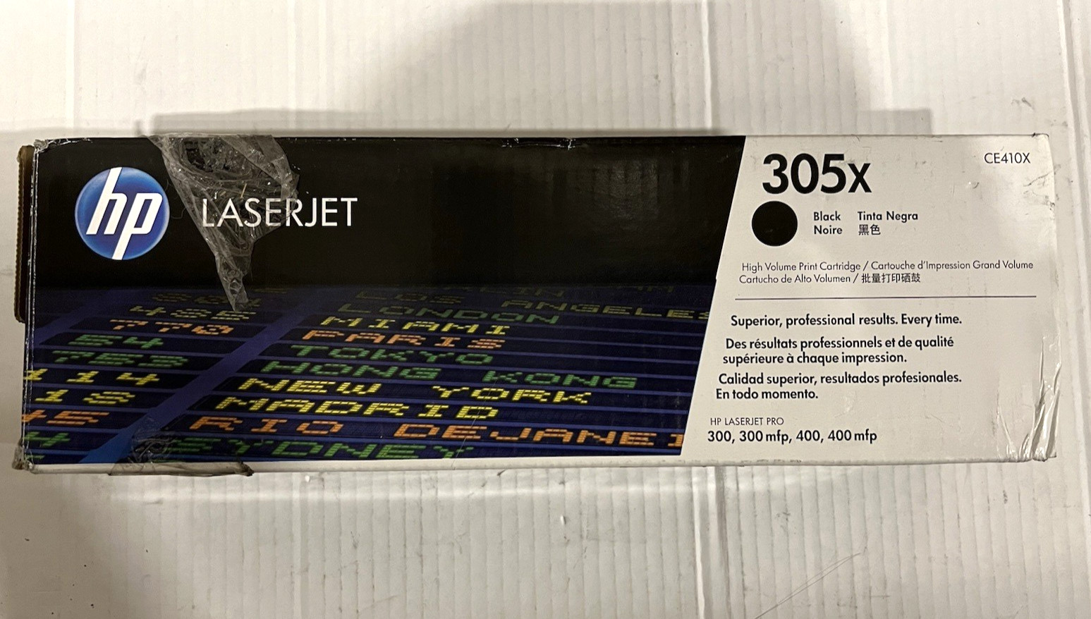 HP 305X (CE410X) Black Toner Cartridge-Worn/Open Box