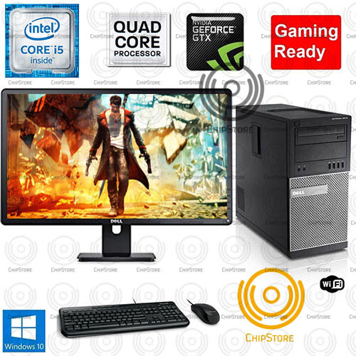 Fortnite GTA COD Gaming PC Desktop Computer QuadCore i5 750TI 16GB 22 in Bundle
