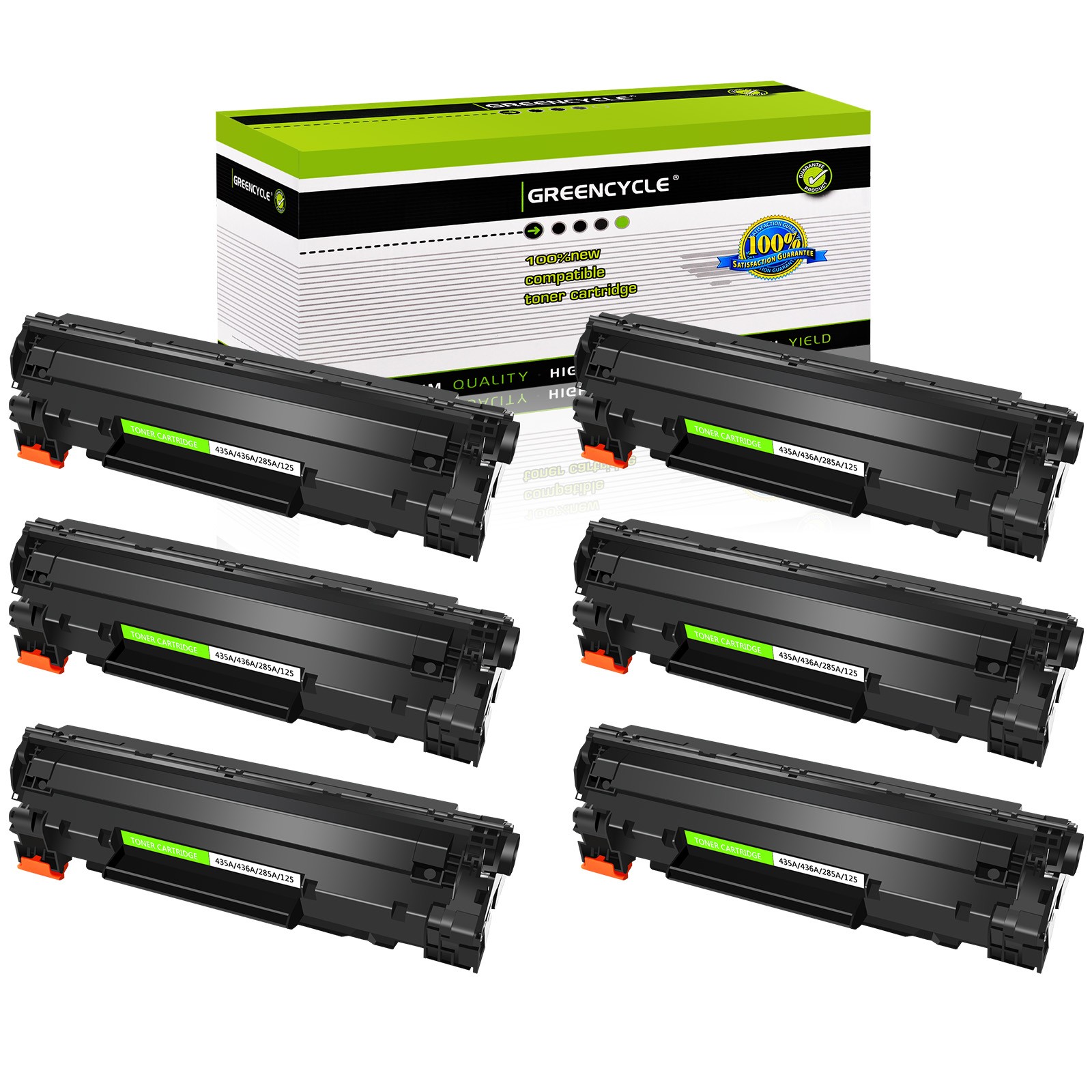6PK CB435A 35A Toner Cartridge for HP LaserJet Pro P1005 P1006 P1007 P1008