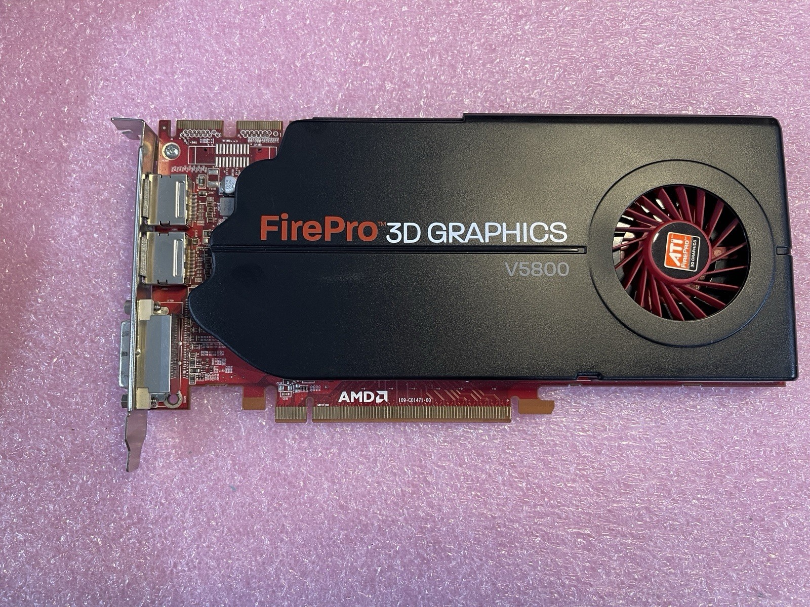 AMD ATI FirePro V5800 1 GB GDDR5 DVI 2 Display Port Video 3D Graphics Card GPU