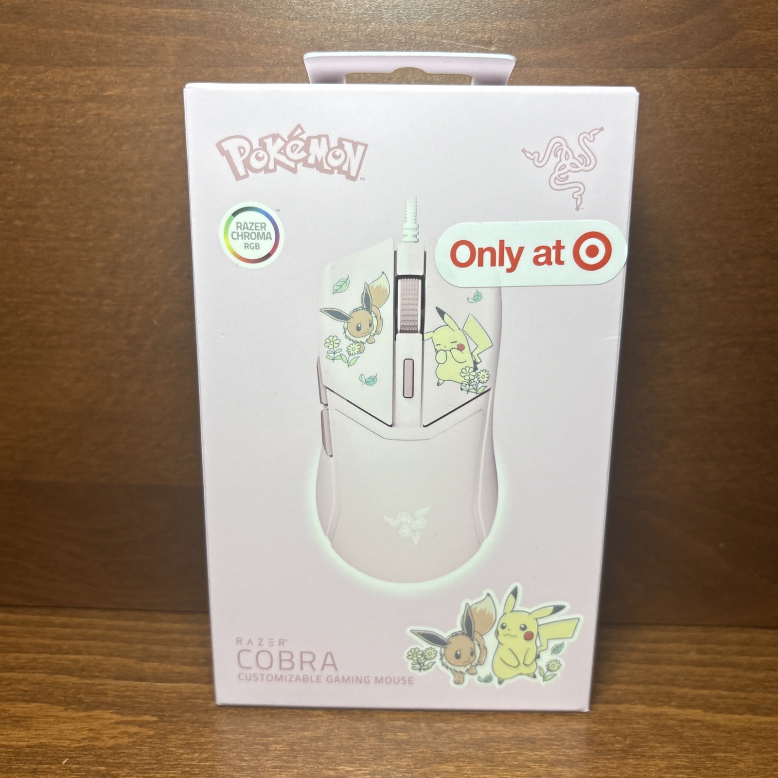 New Authentic Pokemon x Razer 2026 Cobra Wired Mouse Pikachu & Eevee Edition