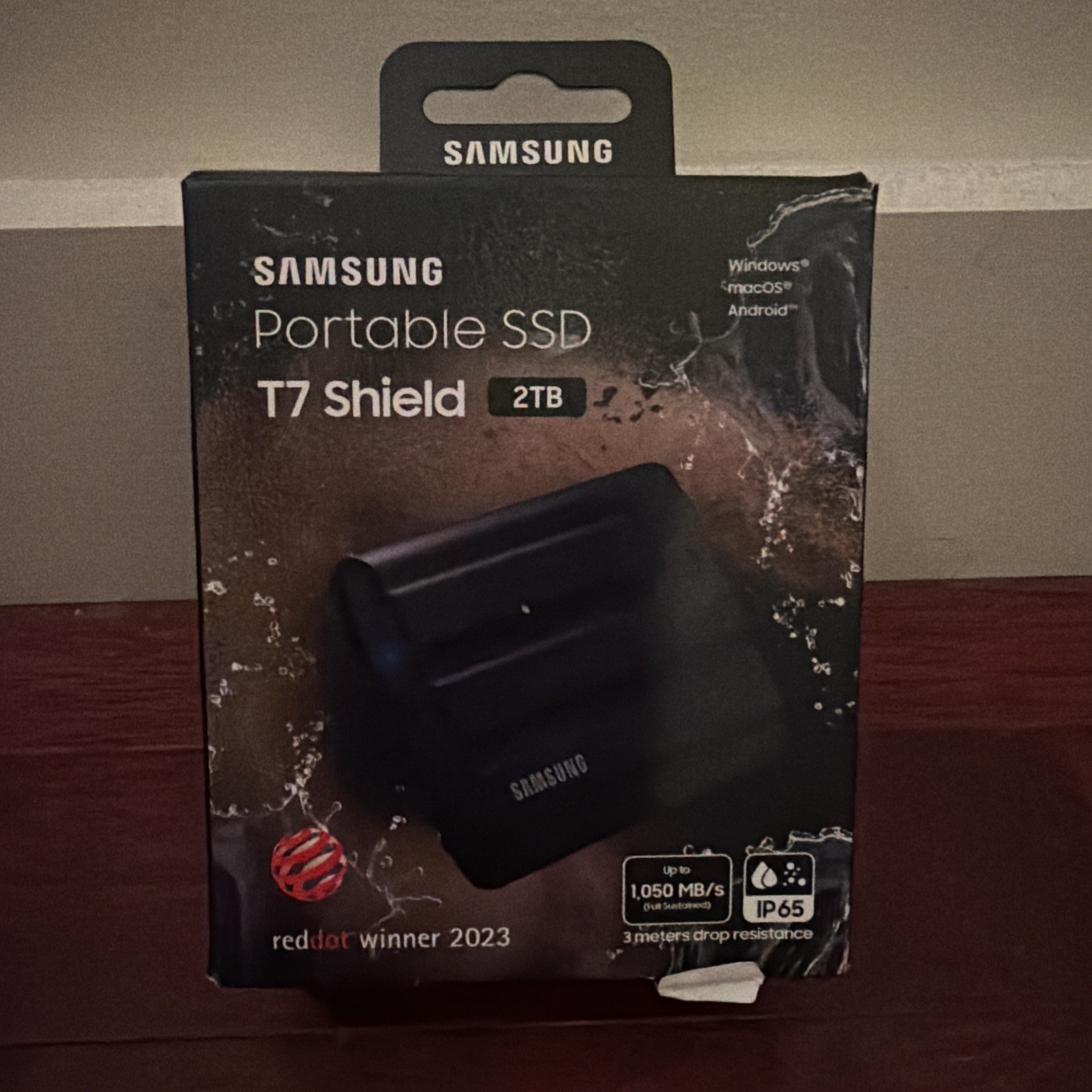 Samsung T7 Shield 2TB External USB 3.2 Gen2 Rugged SSD IP65 WaterResistant Black