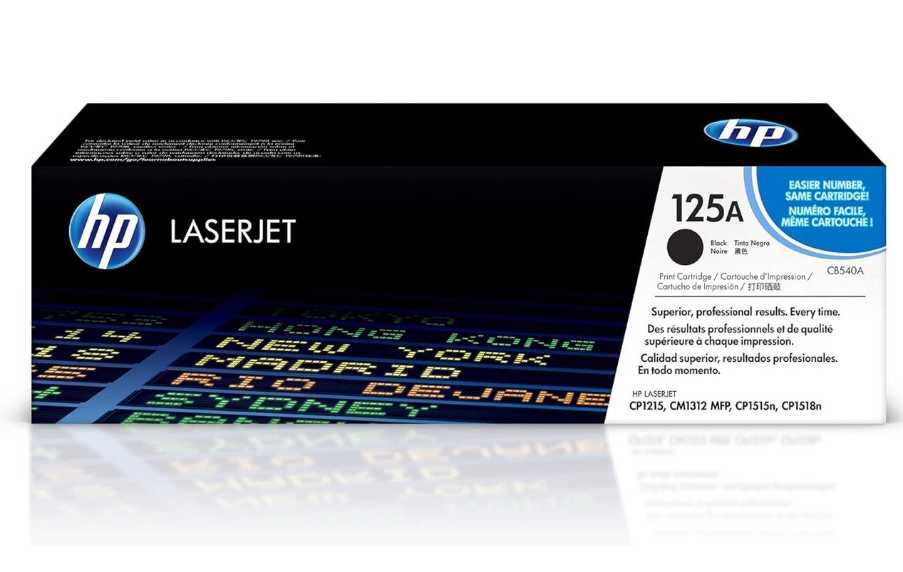 Genuine HP LaserJet 125A Black Toner Cartridges Dual Pack CB540AD