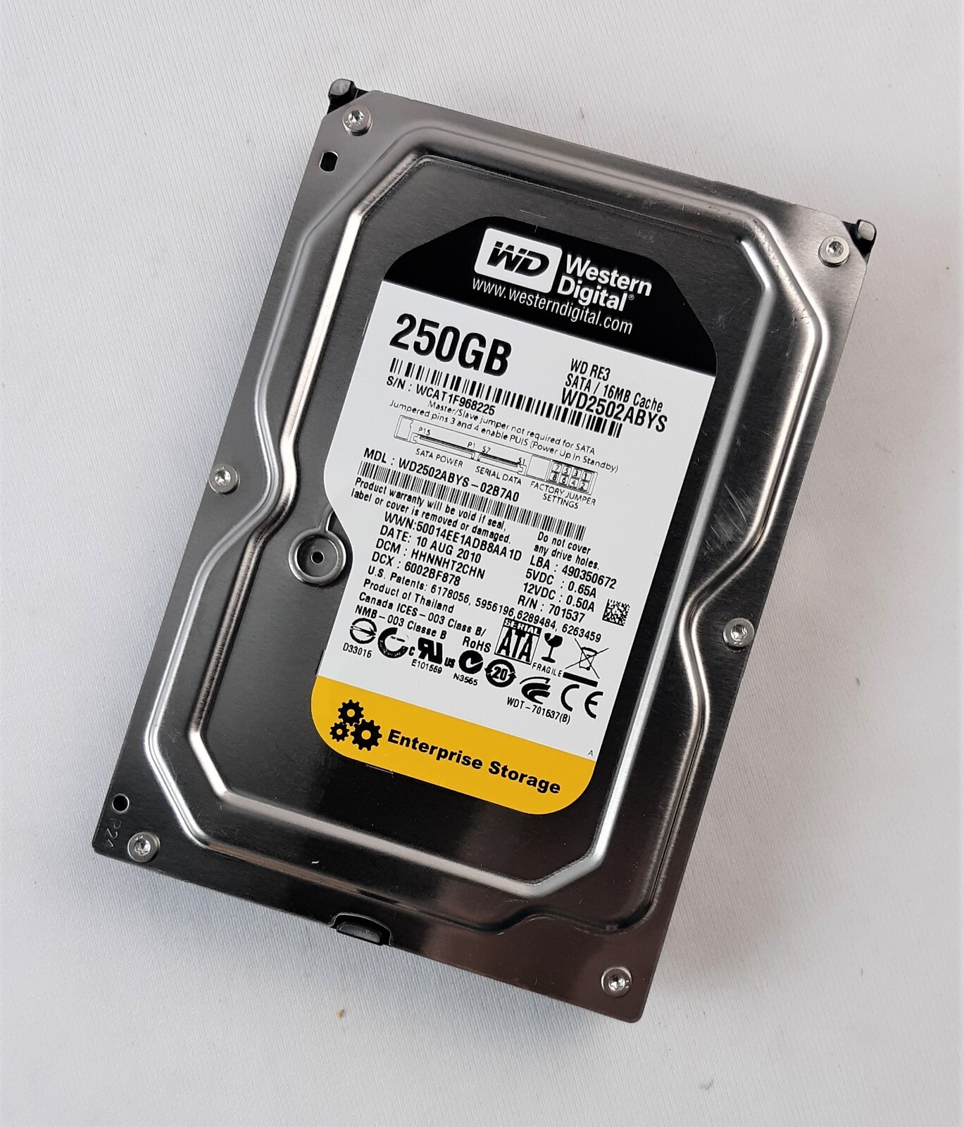 Western Digital WD2502ABYS WD2502ABYS-02B7A0 Hard Drive