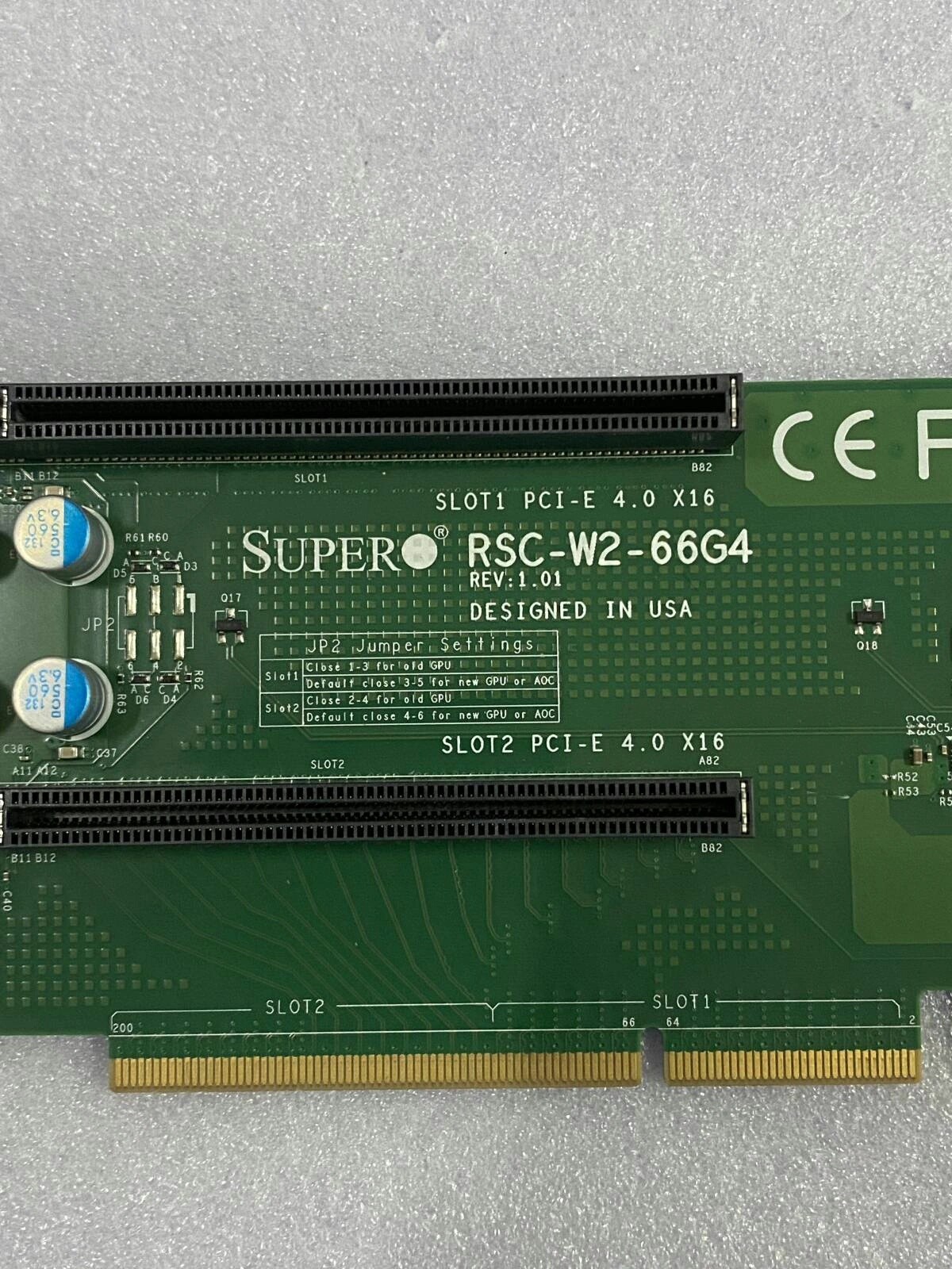Original Supermicro RSC‑W2‑66G4 2U WIO PCI‑E 4.0 x16 Dual‑Slot Expansion Card