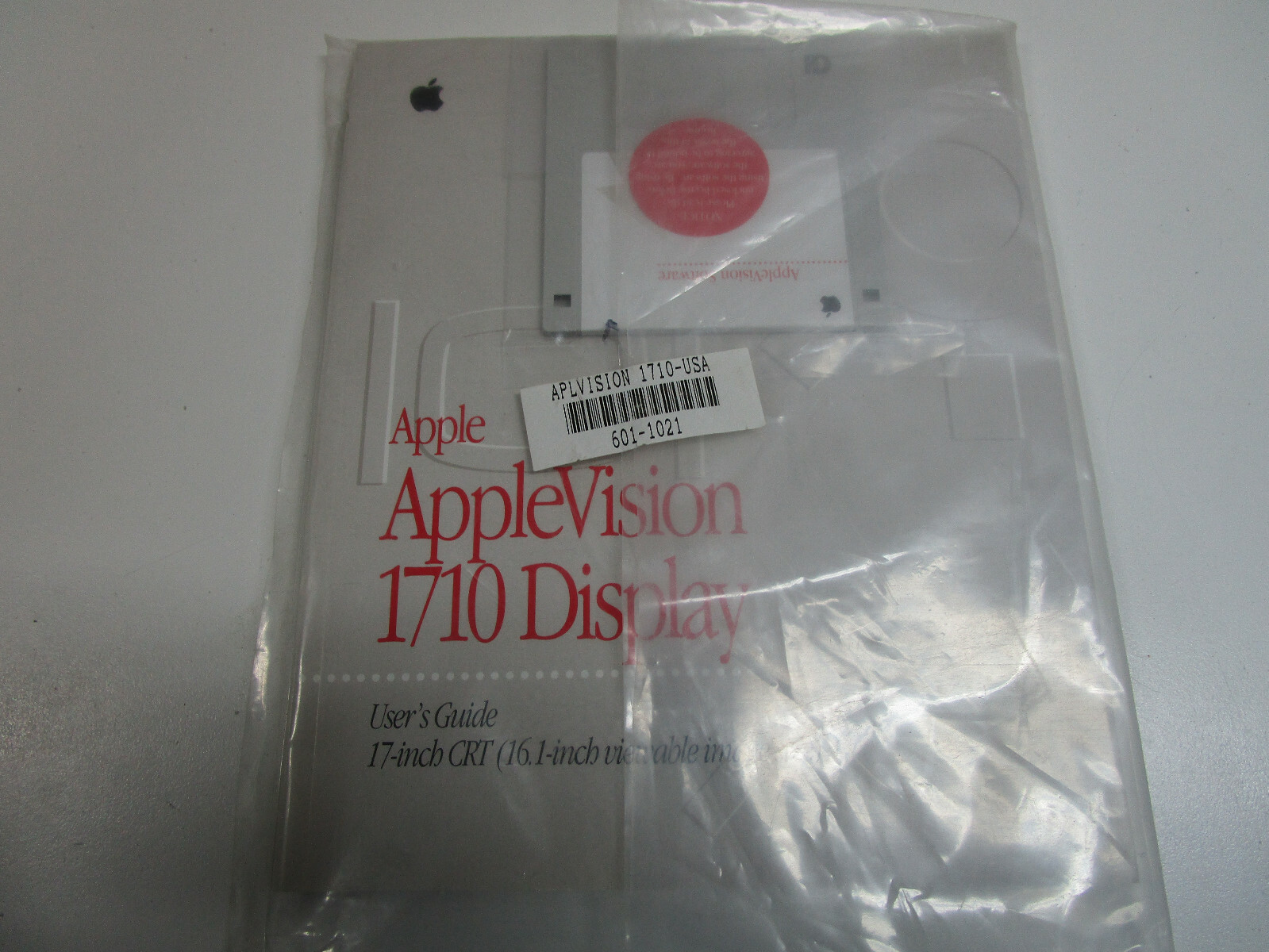 Apple AppleVision 1710 Display - FLOPPY DISC - User's Guide - APPEARS SEALED