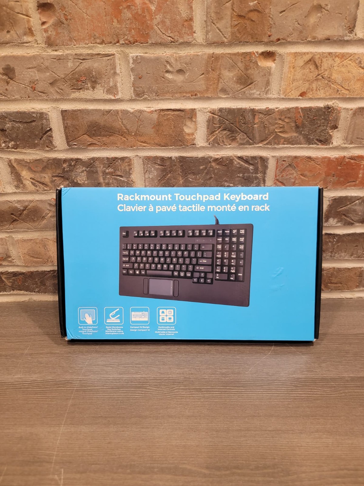 Adesso AKB-425UB Easytouch USB Touchpad Keyboard Black Rackmount TrayCompatible