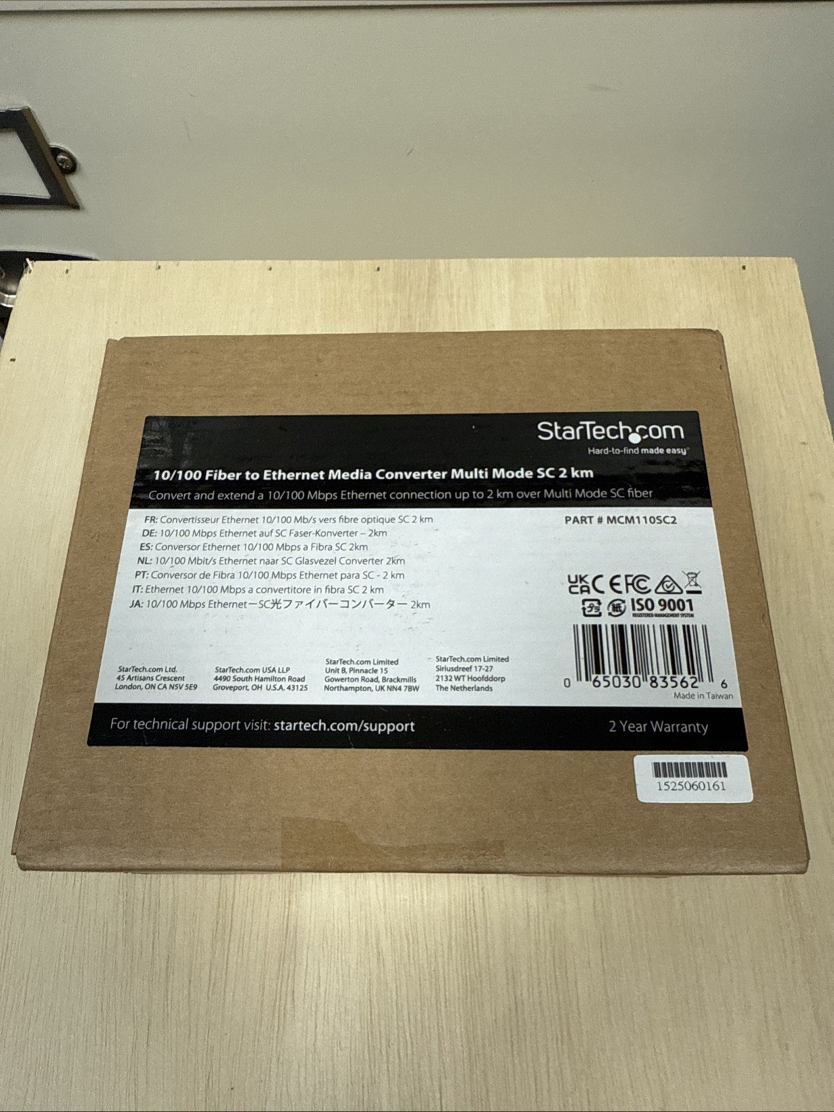 StarTech 10/100 Fiber to Ethernet Media Converter – Multi-Mode SC – Up to 2km Di