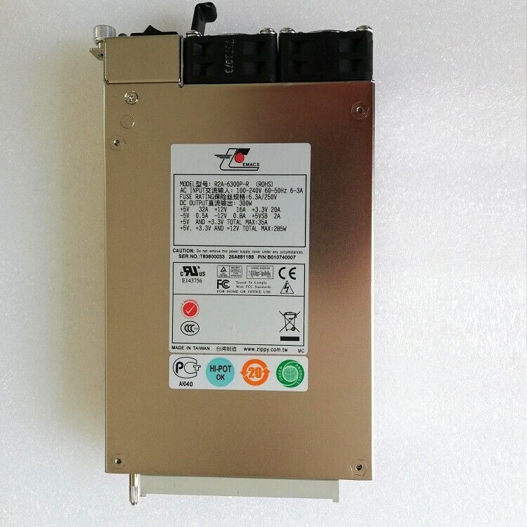 1PC New ZIPPY R2A-6300P-R industrial computer redundant power supply