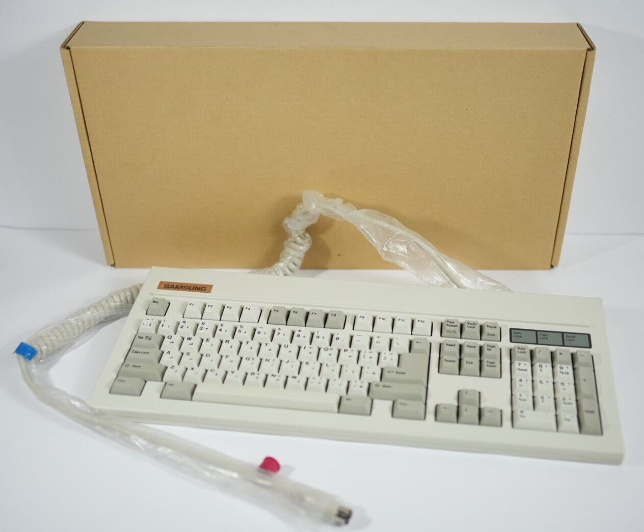 RARE Samsung AT Spring Clicky Mechanical Keyboard DIN 5 Pin - Vintage